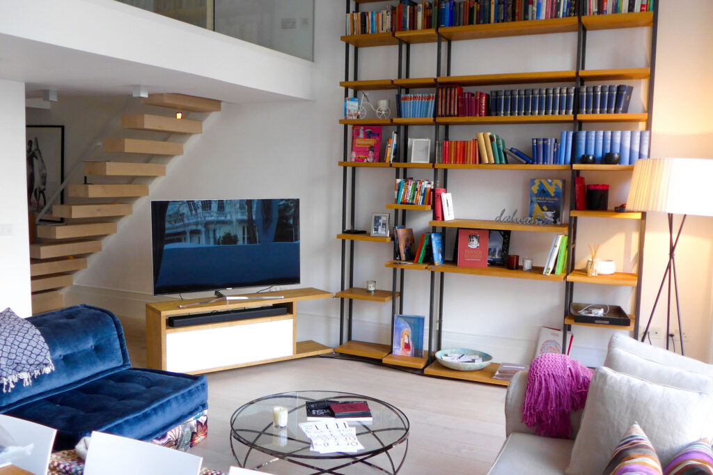 WLP Bespoke Bookshelves and tv cabinet. Custom cabinetry